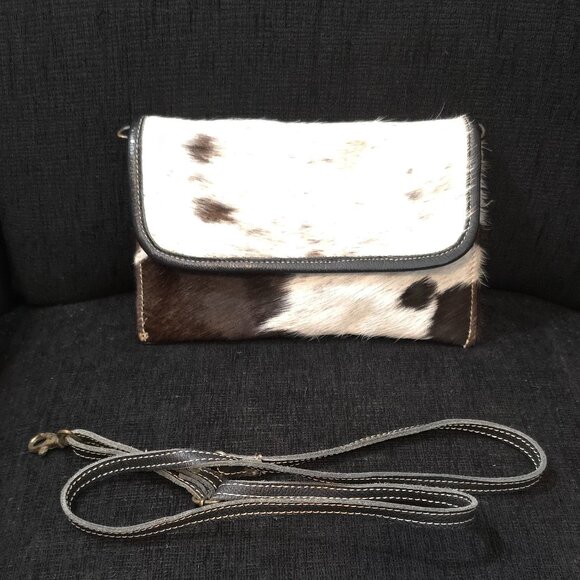 Myra Ebon Hairon Clutch or Crossbody Bag - Picture 1 of 6